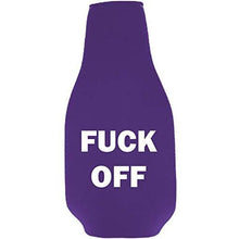 Load image into Gallery viewer, Fuck Off Beer Bottle Coolie With Opener