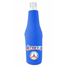 Load image into Gallery viewer, Groovy Peace Hippie Beer Bottle Coolie
