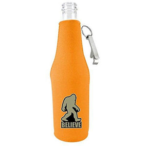 Bigfoot Believe Beer Bottle Coolie w/Opener