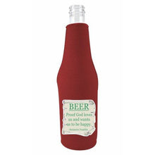 Load image into Gallery viewer, Beer Proof Beer Bottle Coolie w/Opener