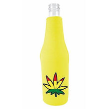 Load image into Gallery viewer, Rasta Leaf Beer Bottle Coolie