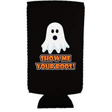 Load image into Gallery viewer, Show Me Your Boos! Halloween Slim 12 oz Can Coolie