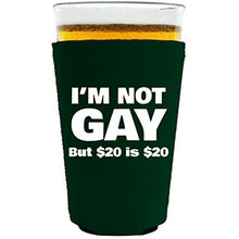 Load image into Gallery viewer, I'm Not Gay Pint Glass Coolie