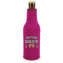 Load image into Gallery viewer, Don't Stop Beerlievin' Beer Bottle With Opener Coolie