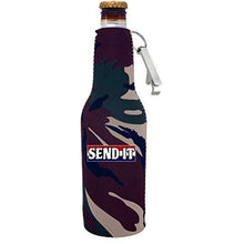 Load image into Gallery viewer, Send It Beer Bottle Coolie with Opener Attached