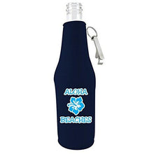 Load image into Gallery viewer, Aloha Beaches Beer Bottle Coolie With Opener