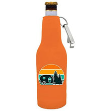 Load image into Gallery viewer, Retro Camper Beer Bottle Coolie with Opener Attached