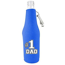Load image into Gallery viewer, #1 Dad Beer Bottle Coolie With Opener