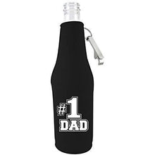 Load image into Gallery viewer, #1 Dad Beer Bottle Coolie With Opener