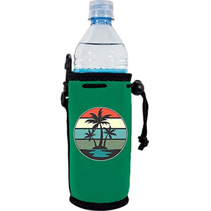 Retro Palm Trees Water Bottle Coolie