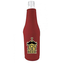 Load image into Gallery viewer, I Mustache You For A Beer Beer Bottle Coolie