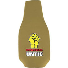 Load image into Gallery viewer, Dyslexics Untie Beer Bottle Coolie