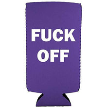 Load image into Gallery viewer, Fuck Off Slim 12 oz Can Coolie