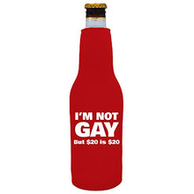 Load image into Gallery viewer, I'm Not Gay Beer Bottle Coolie