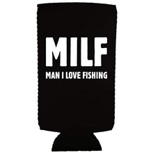 Load image into Gallery viewer, Milf Man I Love Fishing Slim 12 oz Can Coolie