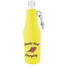 Load image into Gallery viewer, Smoke Meat Everyday Beer Bottle Coolie With Opener