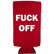 Load image into Gallery viewer, Fuck Off Slim 12 oz Can Coolie