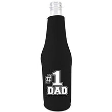 Load image into Gallery viewer, Beer Koozie with number one dad design
