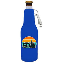 Load image into Gallery viewer, Retro Camper Beer Bottle Coolie with Opener Attached