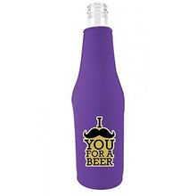 Load image into Gallery viewer, I Mustache You For A Beer Beer Bottle Coolie