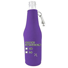 Load image into Gallery viewer, Have You Been Drinking? Beer Bottle Coolie With Opener
