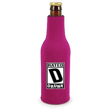 Load image into Gallery viewer, Rated D for Drunk Beer Bottle Coolie With Opener