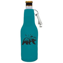 Load image into Gallery viewer, Mountain Bear Beer Bottle Coolie with Opener Attached