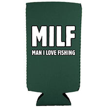 Load image into Gallery viewer, Milf Man I Love Fishing Slim 12 oz Can Coolie