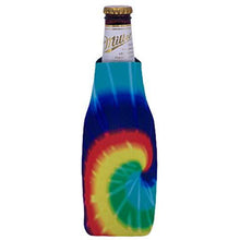 Load image into Gallery viewer, Tie Dye zipper Beer Bottle koozie