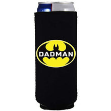Load image into Gallery viewer, slim can koozie with dadman design batman