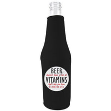 Load image into Gallery viewer, beer bottle koozie with beer doesnt have alot of vitamins design