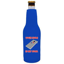 Load image into Gallery viewer, Your Hole Is My Goal Beer Bottle Coolie