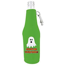 Load image into Gallery viewer, Show Me Your Boos! Halloween Bottle Coolie with Opener