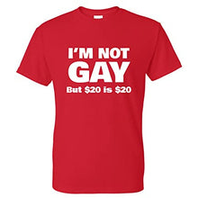 Load image into Gallery viewer, I&#39;m Not Gay But $20 is $20 Funny T Shirt
