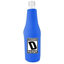 Load image into Gallery viewer, Rated D for Drunk Beer Bottle Coolie