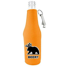 Load image into Gallery viewer, Beer Bear Beer Bottle Coolie With Opener