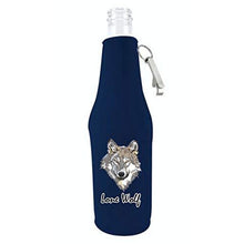Load image into Gallery viewer, Lone Wolf Beer Bottle Coolie With Opener