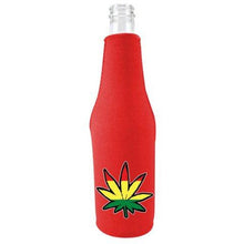 Load image into Gallery viewer, Rasta Leaf Beer Bottle Coolie