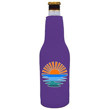 Load image into Gallery viewer, Retro Sunset Beer Bottle Coolie