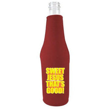 Load image into Gallery viewer, Sweet Jesus Thats Good Beer Bottle Coolie