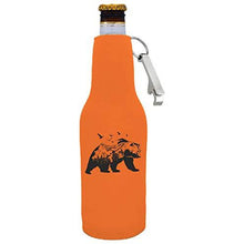 Load image into Gallery viewer, Mountain Bear Beer Bottle Coolie with Opener Attached