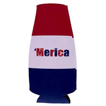 Load image into Gallery viewer, Merica Stripes Beer Bottle Coolie