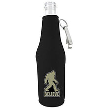 Load image into Gallery viewer, Bigfoot Believe Beer Bottle Coolie w/Opener