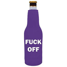 Load image into Gallery viewer, Fuck Off Beer Bottle Coolie