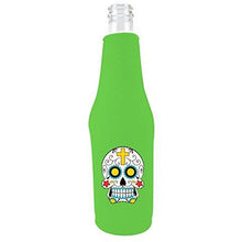 Load image into Gallery viewer, Sugar Skull Beer Bottle Coolie