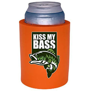 Kiss My Bass Thick Foam Old School Can Coolie