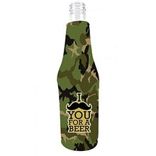 Load image into Gallery viewer, I Mustache You For A Beer Beer Bottle Coolie