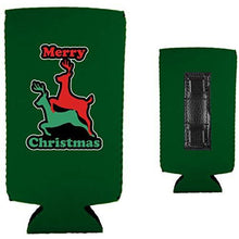 Load image into Gallery viewer, Merry Christmas Reindeer Humping Magnetic Slim Can Coolie