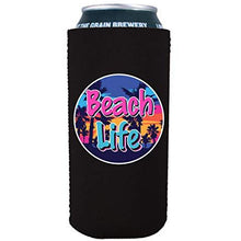 Load image into Gallery viewer, 16oz can koozie with beach life design
