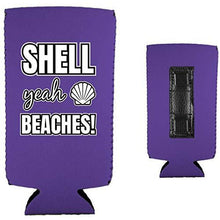 Load image into Gallery viewer, Shell Yeah Beaches Magnetic Slim Can Coolie